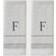 SKL Home Casual Monogram F Guest Towel White (66.04x40.64)