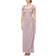 Alex Evenings Cold-Shoulder Draped Metallic Gown - Mauve Pink