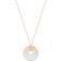 Swarovski Circle Pendant Necklace - Rose Gold/Silver/Transparent