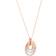 Swarovski Circle Pendant Necklace - Rose Gold/Silver/Transparent