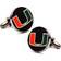 Cufflinks Inc Miami Hurricanes Cufflinks - Silver/Multicolour