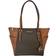 Michael Kors Charlotte Large Logo Top-Zip Tote Bag - Brown