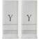 SKL Home Casual Monogram Y Guest Towel White (66.04x40.64cm)