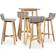 vidaXL 44221 Conjunto de Bar Exterior, 1 Mesa incl. 4 Sillas