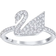 Swarovski Iconic Swan Ring - Silver/Transparent