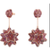 Swarovski Curiosa Geometric Cut Drop Earrings - Rose Gold/Pink