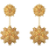 Swarovski Curiosa Geometric Cut Drop Earrings - Gold/Yellow/Orange