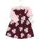 Hudson Baby Girl's Cotton Dress and Cardigan Set - Burgundy Floral