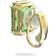 Swarovski Millenia Clip Octagon Cut Earring - Gold/Green