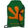 Gecko Drawstring Waterproof Backpack - Hunter Green/Orange