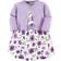 Touched By Nature Organic Cotton Dress & Cardigan - Purple Garden (10161311)