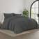 Garment Washed Solid 3-pack Duvet Cover Gray (284.48x248.92cm)