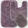 Garland Finest Luxury Ultra Plush Bathroom Rug 3-Pack Purple 21x34"