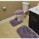 Garland Finest Luxury Ultra Plush Bathroom Rug 3-Pack Purple 21x34"