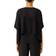 Eileen Fisher Bateau Neck Silk Crop Poncho - Black