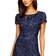 Alex Evenings Rosette A-Line Gown - Navy