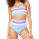 L*Space Rebel Stripe Bikini Top - Aura/White/Bubblegum Pink