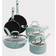 Kenmore Elite Andover Cookware Set with lid 10 Parts