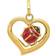 Macy's Ladybug Heart Charm Pendant - Gold/Red/Black