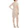 Calvin Klein Cap-Sleeve Lace Dress - Khaki/Beige