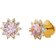 Kate Spade Sunny Halo Stud Earrings - Gold/Pink/Transparent