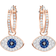 Swarovski Symbolic Evil Eye Hoop Earrings - Rose Gold/Crystal