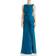 Eliza J Sleeveless Cascading-Ruffle Gown - Teal