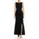 Eliza J Sleeveless Cascading-Ruffle Gown - Black