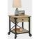 Sauder Carbon Bedside Table 21.6x22.4"