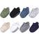 Touched By Nature Organic Cotton Socks with Non-Skid Gripper for Fall Resistance - Solid Blue Black (10763141)