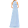 Mac Duggal High Neck Chiffon Gown - Powder Blue