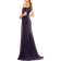 Mac Duggal Ruched One-Shoulder Trumpet Gown - Charcoal