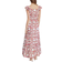 Betsey Johnson Strawberry-Print Voile Ruffled-Neck Maxi Dress - Snow White