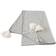 LR Home Striped Tasseled Blankets Black, Beige (152.4x127cm)