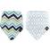 Hudson Bandana Bib 2-pack Blue Chevron