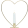Star Trading Flamme Heart Brass LED-Licht 28cm