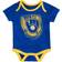 Outerstuff Milwaukee Brewers Bodysuit 3-pack - Royal/Gold/Cream