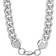 Steeltime Cuban Link Style Chain Necklaces - Silver