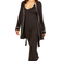 Cosabella Bella Curvy 3 Piece Set with Robe - Black/Ivory