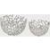 Silver Finish Coastal Decorative Bowl Table Decor Set of 2 Bowl 2