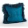 Saro Lifestyle Mongolian Lamb Fur Complete Decoration Pillows Blue (40.64x40.64cm)