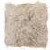 Saro Lifestyle Mongolian Lamb Fur Complete Decoration Pillows Beige (50.8x50.8)