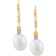 PearLustre by Imperial Freshwater Earrings - Gold/Pearl/Diamond