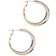 Kenneth Jay Lane Twist Hoops Earrings - Gold/Silver