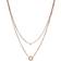 Fossil Double Disc Necklace - Rose Gold