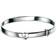 D For Diamond Heart Baby Bangle - Silver/Diamond