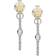 Fossil Elliott by the Yard Stars Earrings - Gold/Silver/Transparent