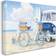 Stupell Industries Bike and Van Beach Nautical Blue White Painting by James Wiens Wall Decor 16x20"