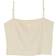 NIKE Women's Sportswear Essential Ribbed Crop Top - Sanddrift/White