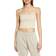 NIKE Women's Sportswear Essential Ribbed Crop Top - Sanddrift/White